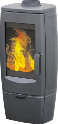 Design-Gusskaminofen Plamen Gala - 8kW, raumluftunabhängig - Öfen mit EEK A+ und 80,9% Wirkungsgrad, ideal für alle Zimmer. Der elegante gusseiserne Kaminofen bietet effiziente Wärme und kann flexibel mit Außenluftanschluss betrieben werden.