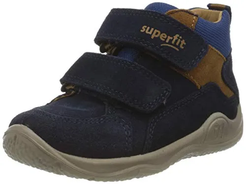 Superfit Baby Jungen Universe Sneaker, Blau (Blau 80), 20 EU - Baby Sneaker für Jungen, aus hochwertigem Leder und mit praktischem Klettverschluss für einfaches An- und Ausziehen.