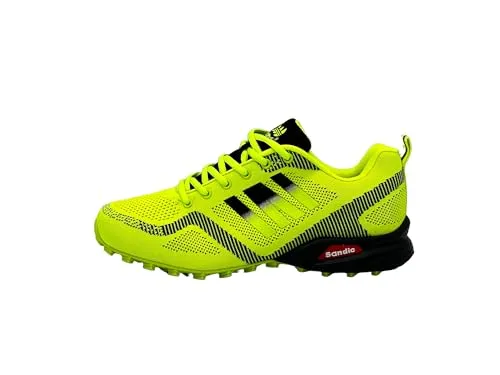 Ablovo® Damen Herren Sportschuhe Sneaker Turnschuhe Laufschuhe Freizeit Schuhe 36-46 (Grün-Schwarz, EU Schuhgrößensystem, Erwachsene, Herren, Numerisch, M, 41)