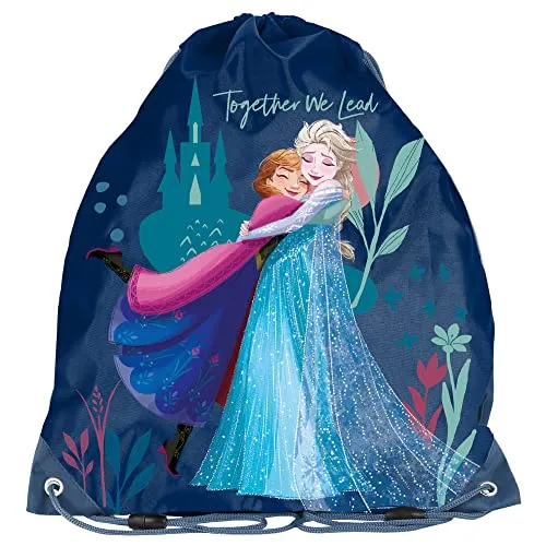 PASO Kinder Turnbeutel/Sportbeutel 36x32 cm - Frozen - Blau