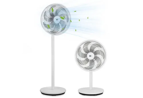 aeco AirX-Flow 100 Standventilator 2-in-1 - Stand- & Tischventilator mit 3 Geschwindigkeitsstufen und 85° Oszillation für optimale Luftzirkulation. Höhenverstellbar von 70–116 cm, ideal für Zuhause oder Büro.