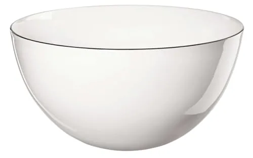 ASA Selection à table ligne noire Schale - Elegante Schale aus hochwertigem Fine Bone China mit handgemalter schwarzer Linie, perfekt für Suppen, Salate und Desserts – ofen-, mikrowellen- und spülmaschinengeeignet.