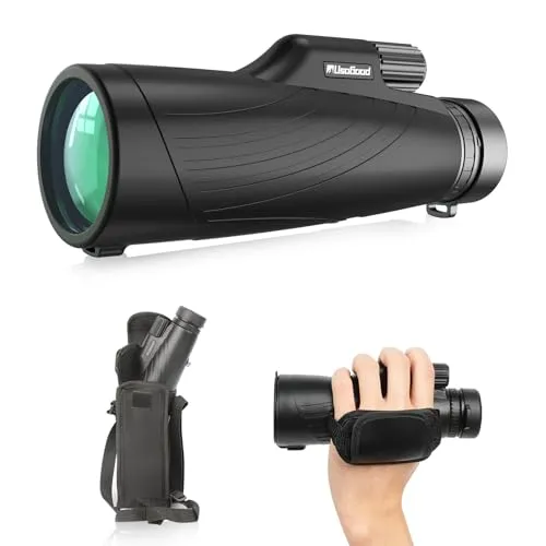 Usogood 12x52 Monokular Teleskop Erwachsene,HD Monokular Fernrohr mit BAK4 Prisma und FMC Beschichtung, für Vogelbeobachtung, Jagd, Wandern