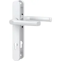 BASI Türbeschlag Schmalrahmen-Garnitur PZ 92/8 mm - Türsicherungen, langlebige Alu-Garnitur in Weiß für Türstärken von 45-82 mm, ideal für moderne Innenräume.
