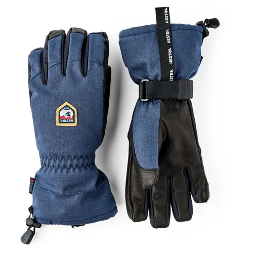 HESTRA CZone Mountain - 5 Finger Handschuhe Navy 10 - Unisex-Ski- und Snowboardhandschuhe, warm und wasserdicht mit CZone-Membran. Ideal für Winteraktivitäten, schützt Hände vor Schnee und Kälte.