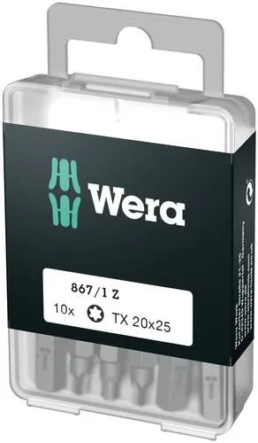 Wera 867/1 Z DIY SiS 05072406001 Torx-Bit T 10 Werkzeugstahl legiert, zähhart D 6.3 10St.