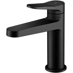 Steinberg Serie 340 Waschtisch-Einhebelmischer - Waschtischarmaturen, elegantes Design in schwarz matt, mit schwenkbarem Hebel und Keramikkartusche für präzise Temperatur- und Mengenregelung.