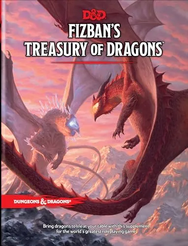 Fizban's Treasury of Dragons: Dungeon & Dragons Buch - Gesellschaftsspiel für D&D-Fans, bietet umfassende Informationen zu Drachen, neue Spieleroptionen und spannende Abenteuerideen!