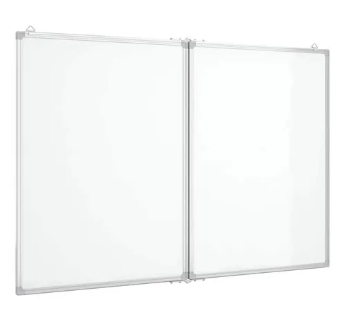 vidaXL Magnetisches Whiteboard - Klappbare Magnettafel für Büro und Schule - Praktisches Memoboard mit glatter Oberfläche und zwei beweglichen Haken, ideal zum Schreiben, Zeichnen und Anbringen von Fotos. Faltbar für platzsparende Nutzung.