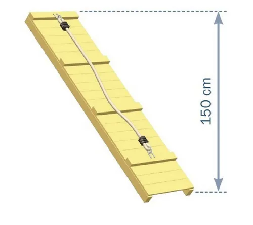 Gartenwelt Riegelsberger Kletterwand Kletterrampe mit Seil - Hochwertige Lärche Kletterwand für Spieltürme, ideal für Kinder ab 3 Jahren, fördert Bewegung und Koordination unter Aufsicht von Erwachsenen.