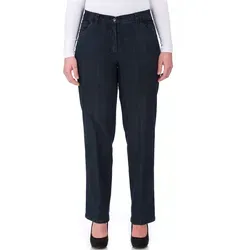 KjBRAND 5-Pocket-Jeans blau 46K - Hochwertige Jeans in dunklem Denim, ideal für lässige Outfits, mit 85 % Baumwolle für hohen Tragekomfort und Elastan für optimale Passform.