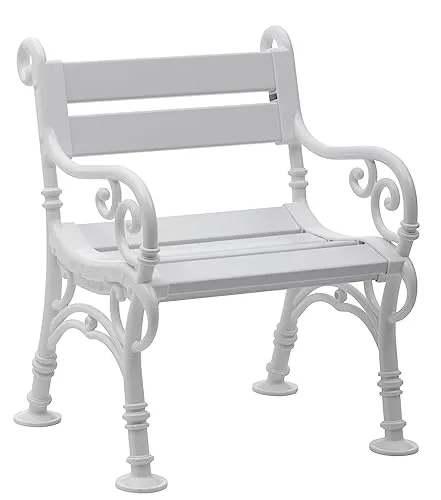 PROREGAL Gartenbank Curacao | 1-Sitzer | Weiß in weiß von Proregal