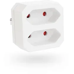 2fach Steckdosenadapter - 3er Pack in weiß von greate