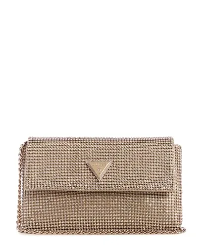 GUESS Zalina Mini Flap Clutch in beige von GUESS