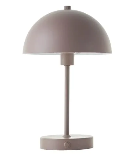 mokebo Tischleuchte Der Leuchtturm - Nachttischleuchte in Taupe, kabellos und dimmbar, ideal für gemütliche Abende mit warmweißem Licht und umweltfreundlichem Design.