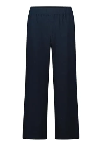 Culotte BETTY BARCLAY Damen Culotte mit Gummizug - Stoffhosen für Damen, bequem mit elastischem Gummizug und figurschmeichelndem geraden Schnitt – ideal für entspannte Casual-Looks in dunklem Blau.