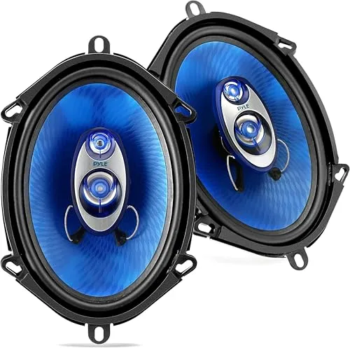 Pyle Autolautsprecher Paar – 3 Wege Lautsprecher Auto Boxen Soundsystem Komplettset, Car Speaker 300W, Einbaulautsprecher, 4 Ω Impedanz, ¾