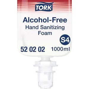 Tork S4 Händedesinfektionsschaum, alkoholfrei 520202 - 1 Liter Kartusche - Wundbehandlungsmittel, alkoholfreier Desinfektionsschaum auf Milchsäurebasis, schonend zur Haut und ideal für häufige Anwendung.