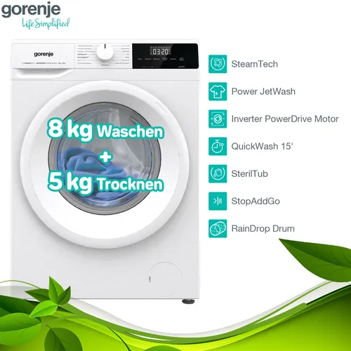 Gorenje W3D2A854ADPS/DE Waschtrockner