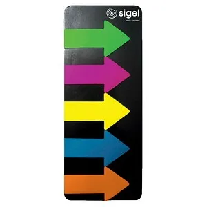 SIGEL TRANSPARENT Haftmarker farbsortiert 5x 25 Streifen