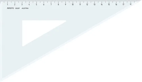 ARISTO Geodreieck Dreieck 60 Grad mit Facette Acryl 226mm transparent