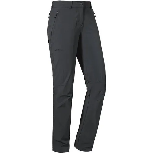 Schöffel Damen Pants Engadin1 - Strapazierfähige, wasserabweisende Outdoorhose, kühlendes Tragegefühl und hohe Bewegungsfreiheit, schwarz, Größe 44