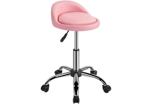 Yaheetech Drehhocker Barhocker mit 5 Rollen in pink von Yaheetech