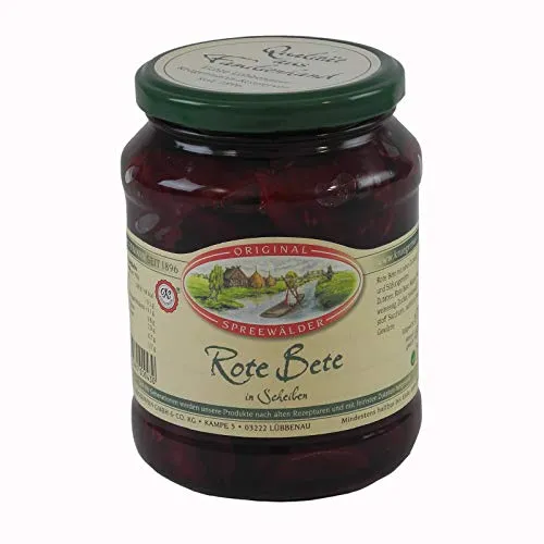 Krügermanns Original Spreewälder Rote Beete in Scheiben (720 ml Glas)