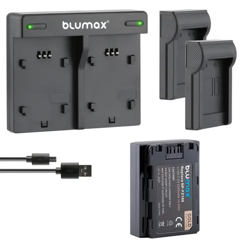 1x Akku + Lader für Sony FZ-FZ100 Alpha 7C 9 A9 II 9S A1 A7 A7RM4  2250 mAh