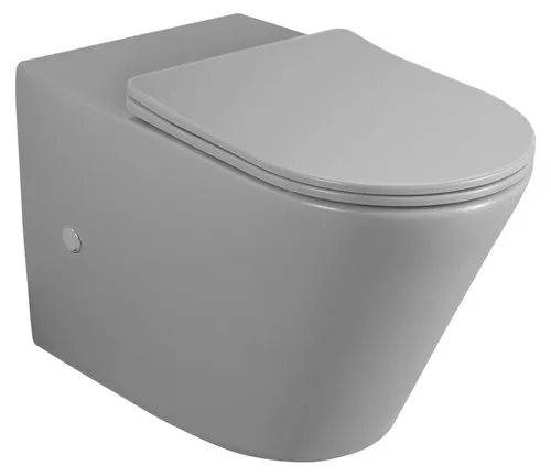 Sapho Tiefspül-WC PACO RIMLESS Kombi-WC, Grau matt in grau von Sapho