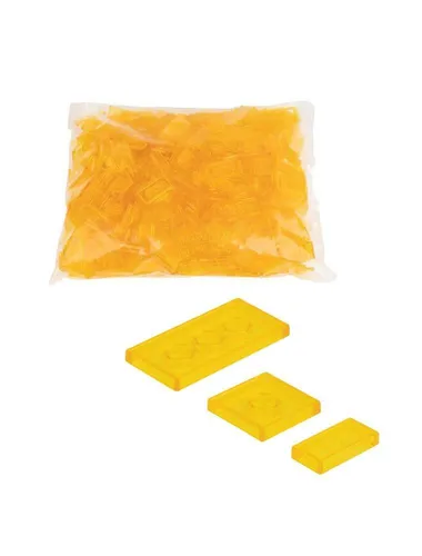 Klemmbausteine Fliesen Tile 1x2 - 2x2 - 2x4 Noppen Kachel Gelb Transparent 90