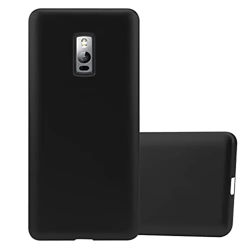 Produktbild Cadorabo Hülle kompatibel mit OnePlus ONE Schutzhülle TPU Silikon Case Metallic Design Slim Kratzfest Weiche Gummi mit Rundumschutz Case Hülle für OnePlus ONE in Schwarz