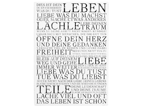 Shabby Vintage WANDTAFEL Schild DIES IST DEIN LEBEN Motivation Holzschild