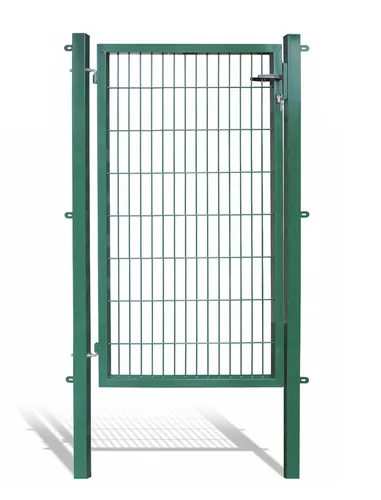 Gartentor Moosgrün 1000x1600mm - Fußgängertor aus pulverbeschichtetem Stahl, abschließbar und korrosionsbeständig – ideal für Ihren Stabmattenzaun im Garten.