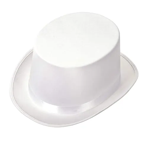 W WIDMANN MILANO Party Fashion 09781 - Galazylinder, Weiß, Gentleman, Hut, Kopfschmuck, Accessoire, Mottoparty, Karneval