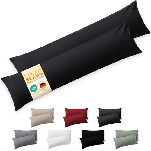 Blumtal Kissenbezug Seitenschläfer in schwarz von Blumtal