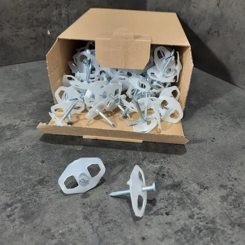 Stück Nagelscheibe oval 3,5  x 40mm Kabelfixierung Kabelhalter HUP 100