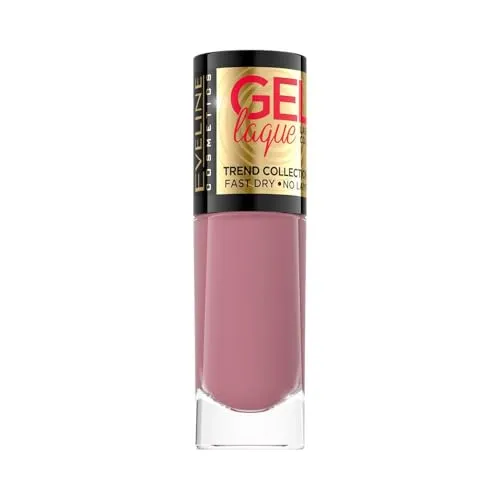 Eveline Cosmetics Gel Laque Nagellack - Schnelltrocknender Gel-Effekt, Lang anhaltender Glanz, Keine UV/LED Lampe erforderlich - Einfache Anwendung mit breitem Pinsel