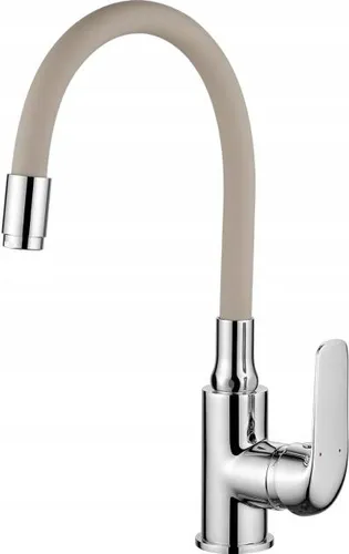 Küchenarmatur mit flexiblem Auslauf, beige Elza