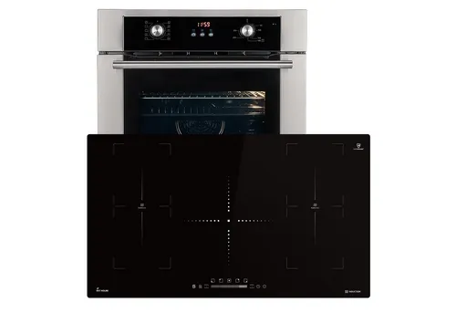 KKT KOLBE Backofen-Set Backofen und Induktionskochfeld SET8810IH890FZ, mit 2-Fach Teleskopauszug, Herdset / Heißluft / Einbaubackofen / Kochmulde