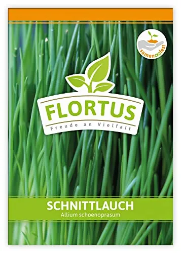 FLORTUS Schnittlauch | Kräutersamen | Schnittlauchsamen | Samen zur Anzucht für Garten, Balkon, Küche & Fensterbank