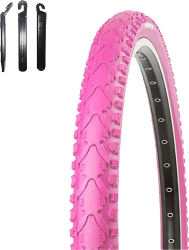 Kenda K-935 Fahrradreifen Fahrradmantel Pink 40-622 (28 x 1,5) inkl. Reifenheber 1 x