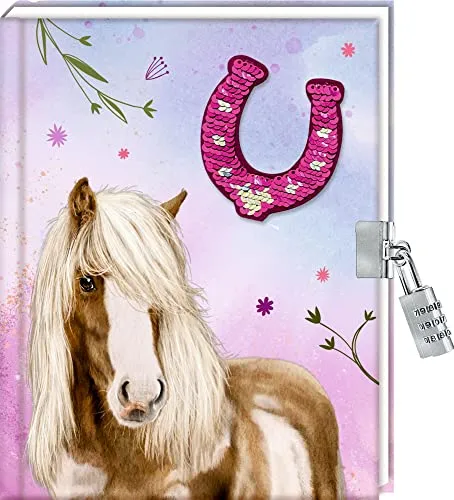 Mein Tagebuch: mit Wendepailletten-Patch (Pferdefreunde)