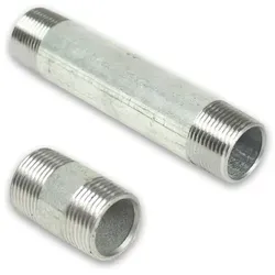 Stahlrohr Rohrdoppelnippel verzinkt (Ausführung: 1''AG - L=100 mm)