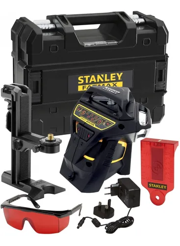 FATMAX Multilinienlaser X3R -rot (STANLEY FMHT1-77357) - Selbstnivellierender Multilinienlaser für präzise Nivellierarbeiten, ideal für Innen- und Außenbereich mit einer Reichweite von 20 m und einfacher Handhabung.