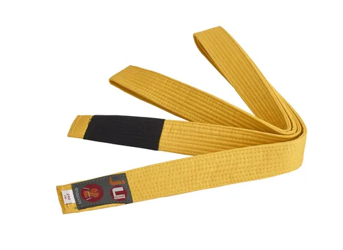 Ju-Sports- BJJ Kindergürtel. gelb. 220cm. 4cm breit. 100% Baumwolle. Budo.