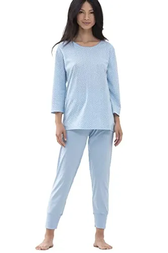 Mey Nachtwäsche Serie Emelie Damen Schlafanzüge 7/8 Dream Blue 3XL(48)