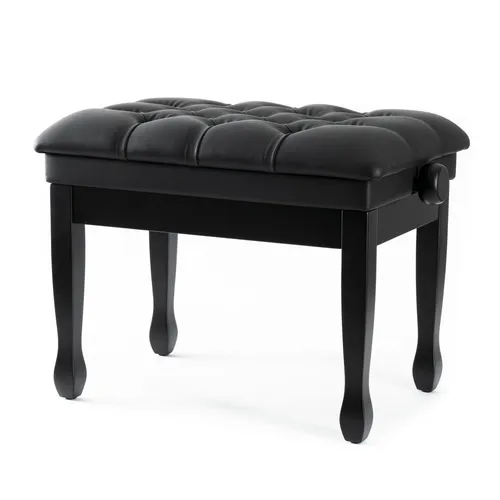 Fame PB-30C BK Klavierbank - Elegante Klavierbank in Schwarz matt, höhenverstellbar mit komfortabler Polsterung für ergonomisches Sitzen und optimale Körperhaltung beim Musizieren.
