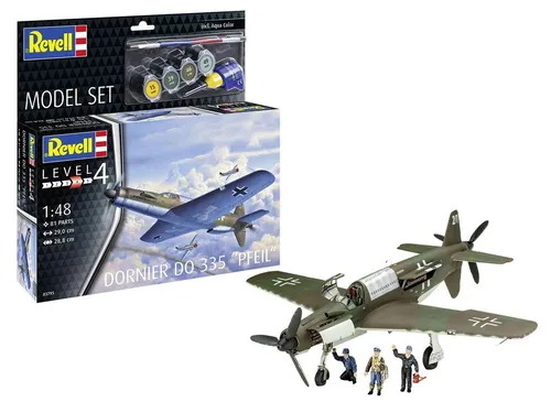Revell Model Sets Do335 Pfeil 63795 - Detaillierter Modellbausatz - Modellbausätze mit präzisen Teilen und einfacher Montage, ideal für Modellbau-Enthusiasten und Sammler.