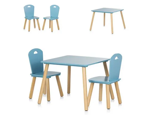 Chipolino Spielhaus Kinder Tischset 3-teilig mit Holztisch und 2 Stühlen